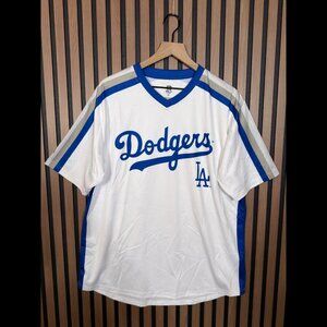 Stitches x MLB Jersey XL Mens White Los Angeles Dodgers Cooperstown Coll.